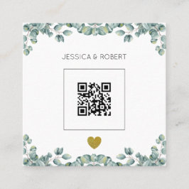 Invitación a matrimonio del código QR del Boho del