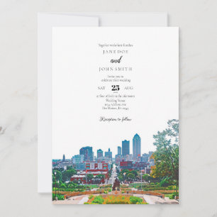 Invitación a matrimonio en línea aérea de Des Moin