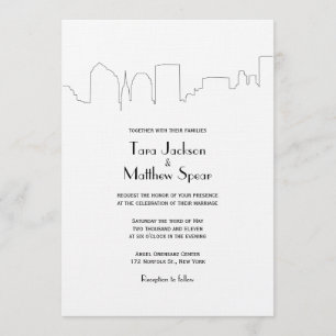 Invitación a matrimonio en línea de esbozo de NYC