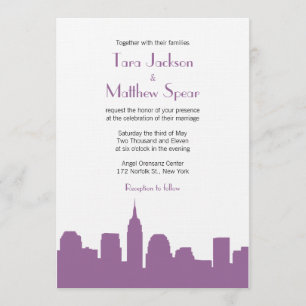 Invitación a matrimonio en línea de esbozo de NYC 