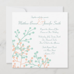 Invitación a matrimonio floral rústico Personaliza