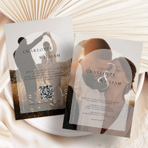 Invitación a matrimonio fotográfico Budget Modern 