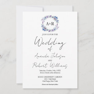 Invitación a matrimonio fotográfico de caligrafía 