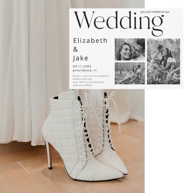 Invitación a matrimonio fotográfico de clase conte (Subido por el creador)