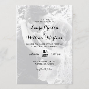 Invitación a matrimonio fotográfico personalizado 
