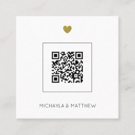 Invitación a matrimonio gris del código QR Minimal