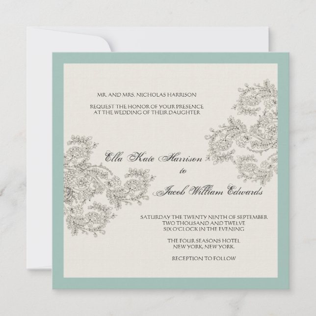 Invitación a matrimonio inspirado en la cosecha de (Anverso)