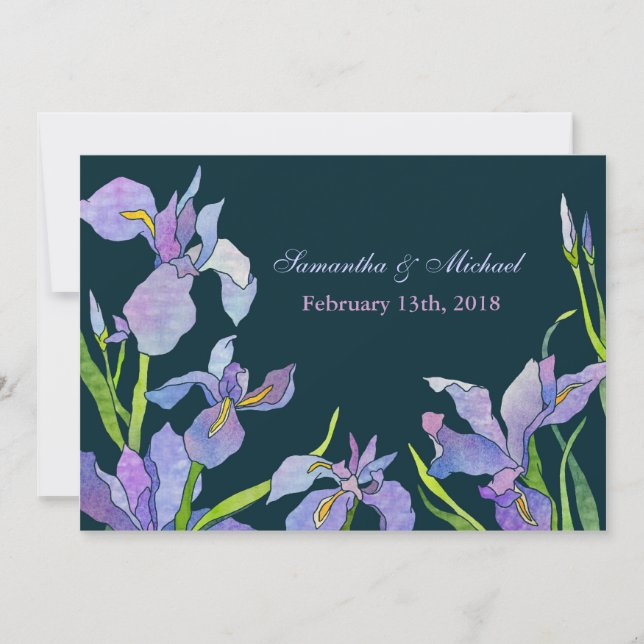 Invitación a matrimonio Iris (Anverso)