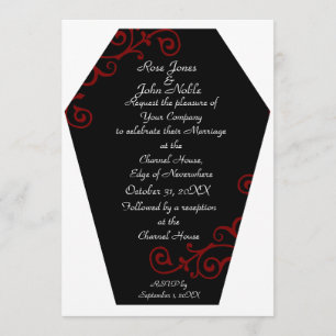 Invitación a matrimonio Keranda Ebony (rojo)