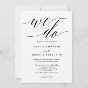 Invitación a matrimonio moderno de COLOR EDITABLE
