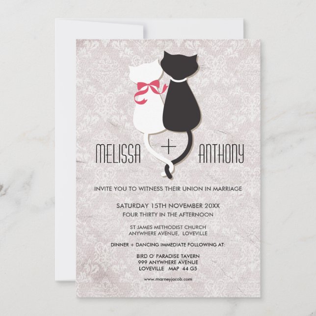 Invitación a matrimonio para damasquinados con par (Anverso)