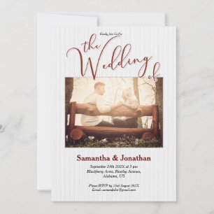 Invitación a matrimonio personalizada de foto rusa