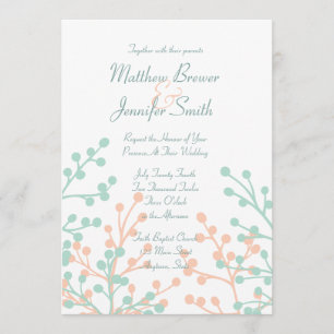 Invitación a matrimonio personalizado con floral v
