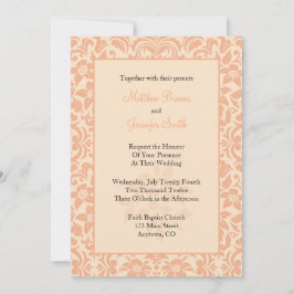 Invitación a matrimonio personalizado de damasco d