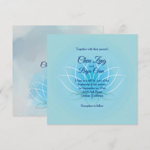 Invitación a matrimonio personalizado de flor de L