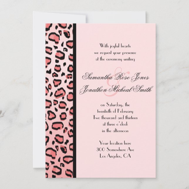 Invitación a matrimonio personalizado de impresión (Anverso)