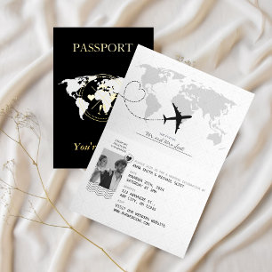 Invitación a matrimonio por foto de pasaporte de o