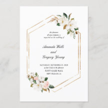 Invitación a matrimonio por romance geométrica de