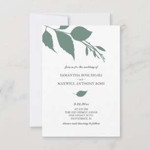 Invitación a matrimonio presupuestal moderno con c