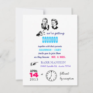 Invitación a matrimonio retro