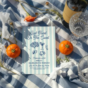 Invitación a matrimonio retro de la costa de escri