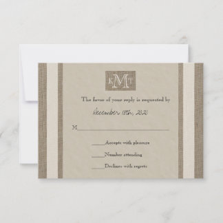 Invitación a matrimonio RSVP — Aspecto de pergamin