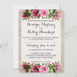 Invitación a matrimonio ruso de Rosas de la época