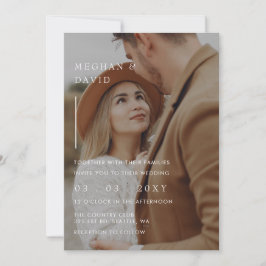 Invitación a matrimonio simple de fotografía super