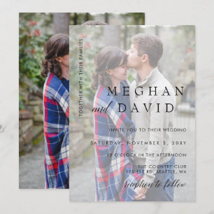 Invitación a matrimonio simple de fotografía super