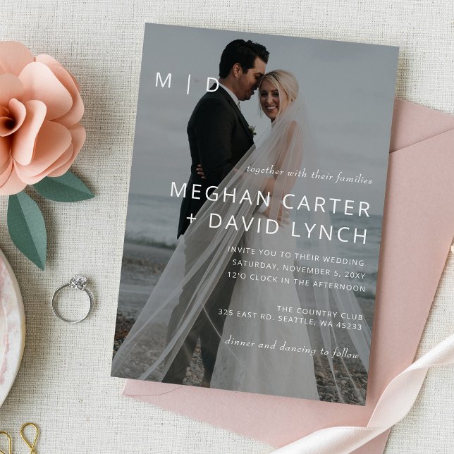 Invitación a matrimonio simple de fotografía super (Subido por el creador)