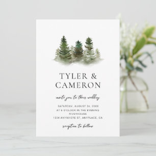 Invitación a matrimonio simple en árbol