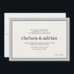 Invitación a matrimonio simple en borde neutro<br><div class="desc">Haga una declaración de elegancia subestimada con este sencillo diseño de invitación a bodas basado en texto que presenta un sutil borde de negro y gris en crudo neutral. Utilice la opción de personalización para cambiar todos los colores para que se adapten a su tema boda, incluso puede añadir una...</div>