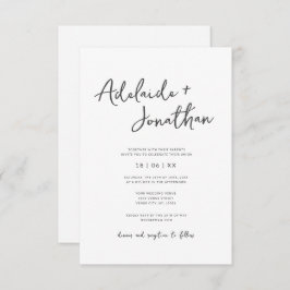 Invitación a matrimonio simple Minimalista y moder
