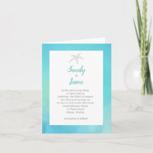 Invitación a matrimonio temática de la playa de St