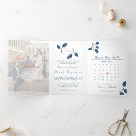 Invitación a matrimonio triple de letras