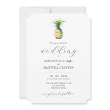 Invitación a matrimonio único de destino tropical