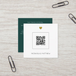 Invitación a matrimonio verde para código QR Minim