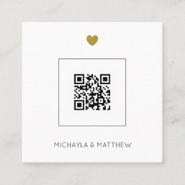 Invitación a matrimonio verde para código QR Minim