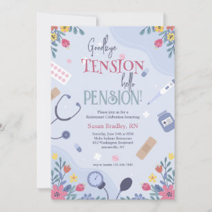 Invitación a Médica floral o jubilación de enferme