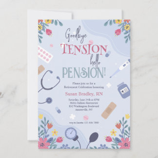 Invitación a Médica floral o jubilación de enferme