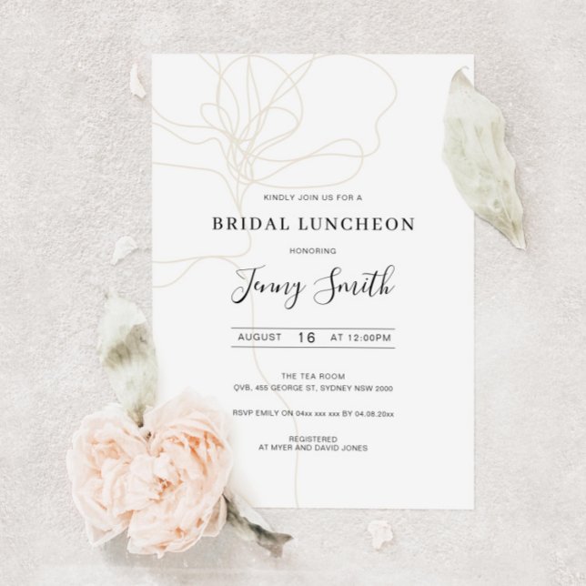 Invitación a mediodía de una novia ilustrada (Subido por el creador)