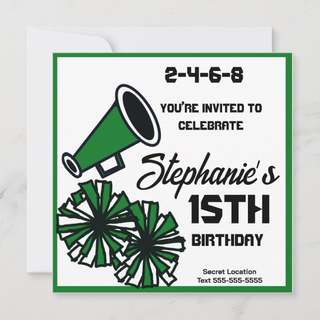 Invitación a Mega Cheer: 7 Invitación (Anverso)