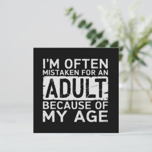 Invitación A menudo me confunden con un adulto debido a mi ed