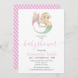 Invitación a Mermaid Baby Shower Mother