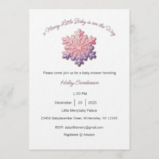 Invitación A Merry Little Baby is on the Way Invitation