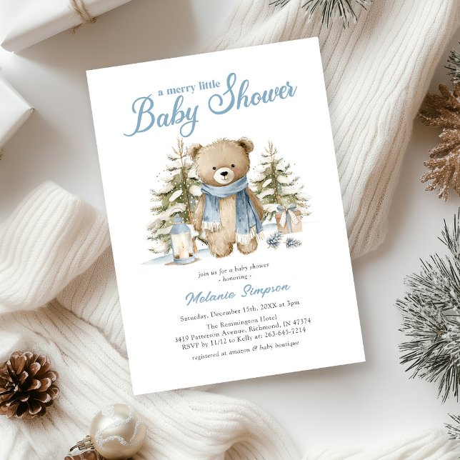Invitación A Merry Little Christmas Baby Shower (Subido por el creador)