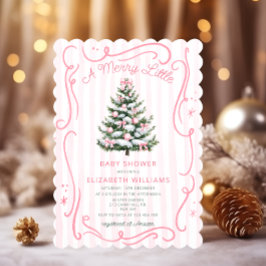 Invitación A Merry Little  Christmas Baby Shower