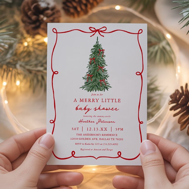 Invitación A Merry Little Christmas Baby Shower (Subido por el creador)