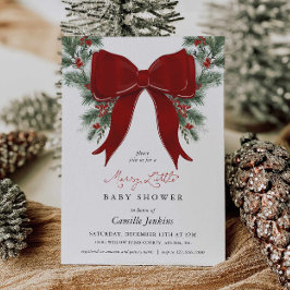 Invitación A Merry Little Christmas Baby Shower Invitation