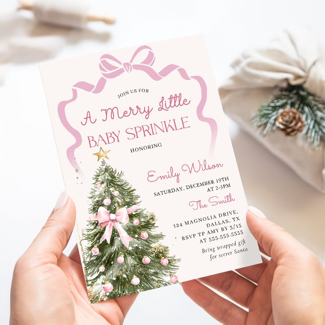 Invitación A Merry Little Christmas Baby Shower Invitation (Subido por el creador)